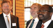 Endress+Hauser MD, Rob MacKenzie (left) with the University of Johannesburg’s Prof. M. Case and Prof. T. Marwala at the opening